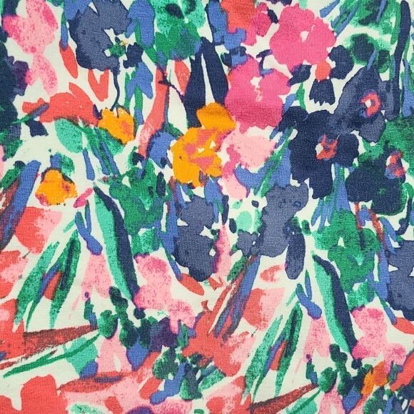 Abercrombie & Fitch Mini Skirt Perfect Stretch Pink Floral Bodycon Colorful Knit - Picture 8 of 8